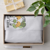 Clover Pup Love - St. Patrick's Day Dog Design Tissuepapier (Geschenk)