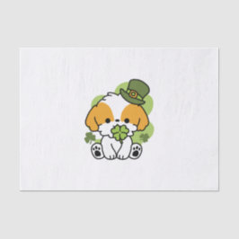 Clover Pup Love - St. Patrick's Day Dog Design Tissuepapier