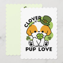 Clover Pup Love – St. Patrick's Day hondenontwerp