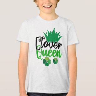 Clover Queen St Patrick's Day Design-61105 Hoodie Tri-Blend Shirt