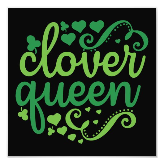 clover queen - St. Patrick's Day Foto Afdruk (Voorkant)