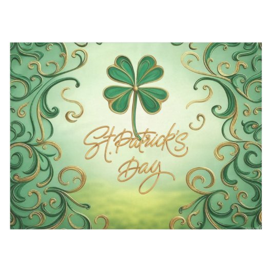 Clover Saint Patrick's Day Tafelkleed (Voorkant (Horizontaal))
