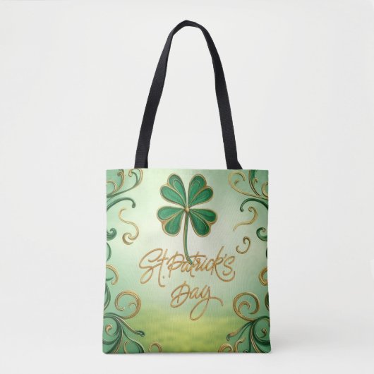 Clover Saint Patrick's Day Tote Bag (Voorkant)