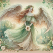 Clover Sereniteit Engel Sticker (Voorkant)