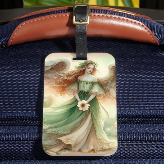 Clover Serenity Angel Bagagelabel (Voorkant Insitu 2)
