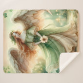 Clover Serenity Angel Sherpa Deken (Voorkant (horizontaal))