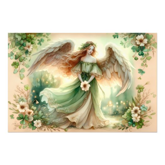 Clover Serenity Engel Foto Afdruk (Voorkant)