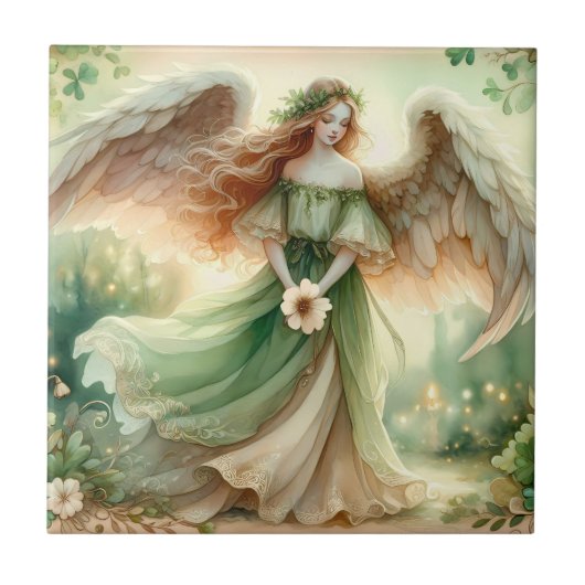 Clover Serenity Engel Tegeltje (Voorkant)