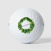 Clover Shamrock Circle Gepersonaliseerde Afbeeldin Golfballen (Voorkant)