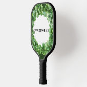 Clover Shamrock Cirkel Gepersonaliseerd Afbeelding Pickleball Paddle (Links)