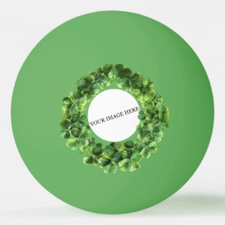 Clover Shamrock Cirkel Gepersonaliseerd Afbeelding Pingpongbal