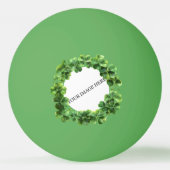 Clover Shamrock Cirkel Gepersonaliseerd Afbeelding Pingpongbal (Achterkant)