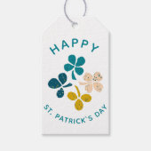 Clover Shamrock Drawing Happy St. Patrick's day Cadeaulabel (Voorkant)