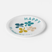 Clover Shamrock Drawing Happy St. Patrick's day Papieren Bordje (Gekanteld)