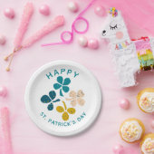 Clover Shamrock Drawing Happy St. Patrick's day Papieren Bordje (Feest)