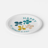 Clover Shamrock Drawing Happy St. Patrick's day Papieren Bordje (Gekanteld)