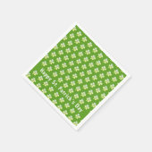 Clover Shamrock Green Pattern Patrick's Day Party Servet (Hoek)