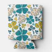 Clover Shamrock Green Pattern St. Patrick's Day Blikjeskoeler (Achterkant)