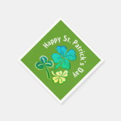 Clover Shamrock Green St. Patrick's Day Party Servet (Hoek)