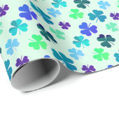 Clover Shamrock Ierse Verjaardag Ierse Party Kleur Cadeaupapier (Rol Hoek)