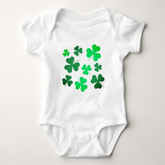 Clover Shamrock Ireland St Patricks Day Romper (Voorkant)