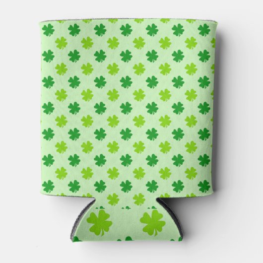 Clover Shamrock Irish Green Personalized Beer Blikjeskoeler (Voorkant)