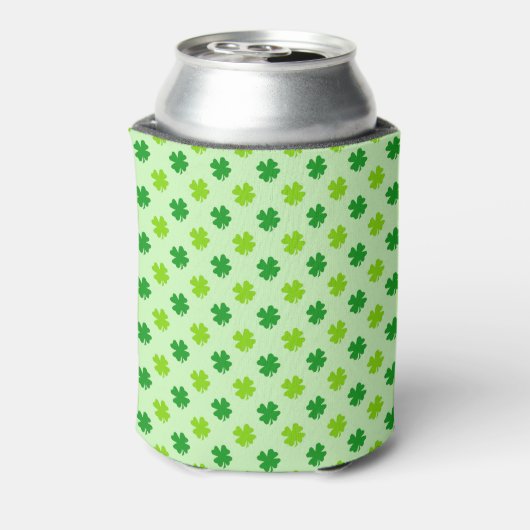 Clover Shamrock Irish Green Personalized Beer Blikjeskoeler (Blikje Achterkant)