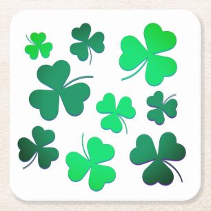 Clover Shamrock Irish Green Spring St Patrick Day Kartonnen Onderzetters