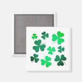 Clover Shamrock Irish Green Spring St Patrick Day Magneet (Voorkant / Achterkant)
