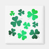 Clover Shamrock Irish Green Spring St Patrick Day Magneet (Voorkant)