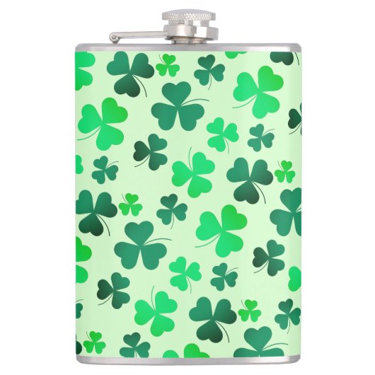 Clover Shamrock Irish Green Spring St Patricks Day Heupfles (Voorkant)