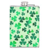Clover Shamrock Irish Green Spring St Patricks Day Heupfles (Achterkant)