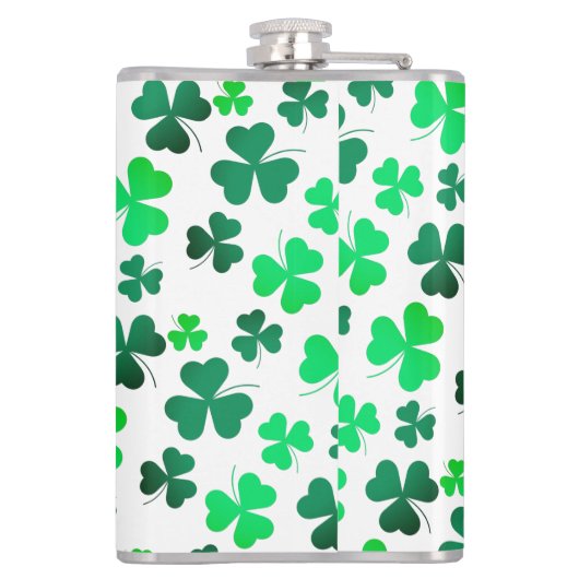 Clover Shamrock Irish Green Spring St Patricks Day Heupfles (Achterkant)