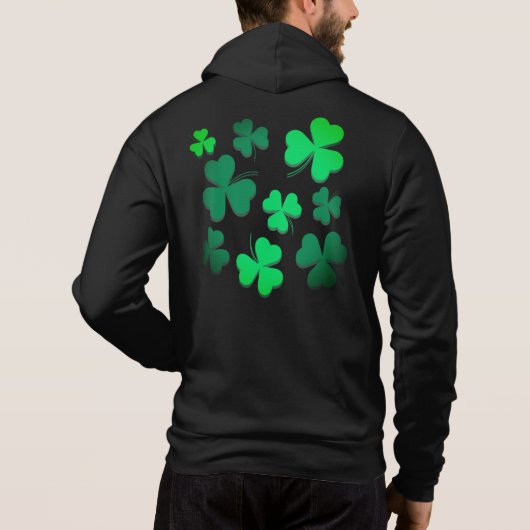 Clover Shamrock Irish Green Spring St Patricks Day Hoodie (Achterkant)