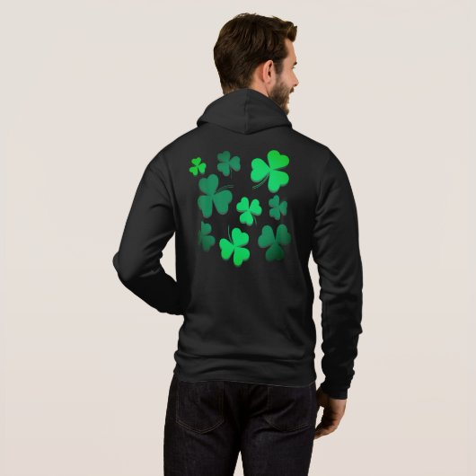 Clover Shamrock Irish Green Spring St Patricks Day Hoodie (Achterkant volledig)