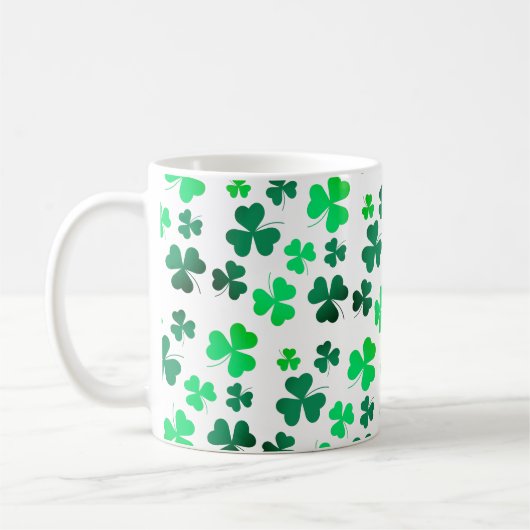 Clover Shamrock Irish Green Spring St Patricks Day Koffiemok (Links)