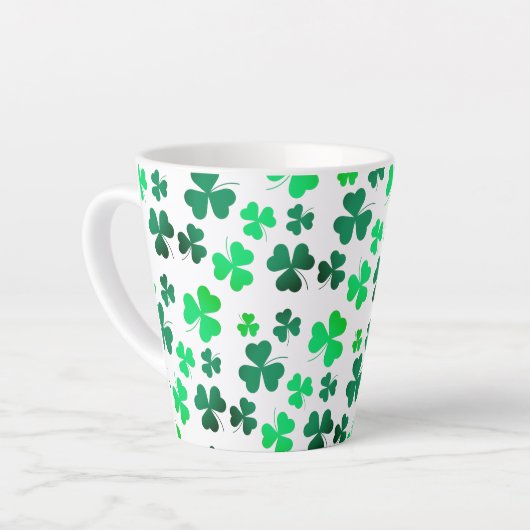 Clover Shamrock Irish Green Spring St Patricks Day Latte Mok (Linkerhoek)