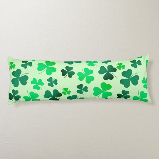 Clover Shamrock Irish Green Spring St Patricks Day Lichaamskussen (Achterkant)