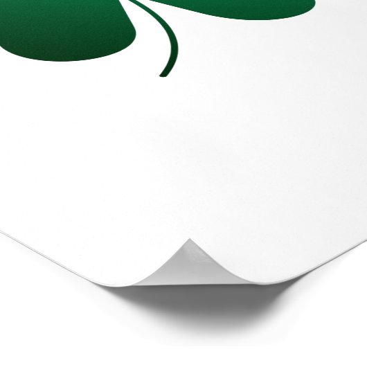 Clover Shamrock Irish Green Spring St Patricks Day Poster (Hoek)