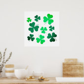 Clover Shamrock Irish Green Spring St Patricks Day Poster (Keuken)