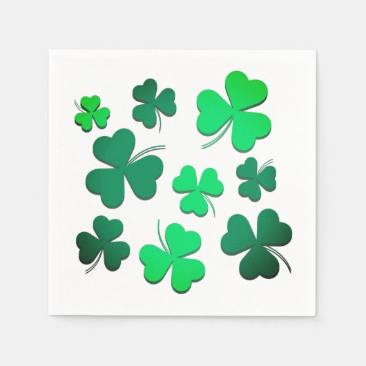 Clover Shamrock Irish Green Spring St Patricks Day Servet (Voorkant)