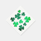 Clover Shamrock Irish Green Spring St Patricks Day Servet (Hoek)
