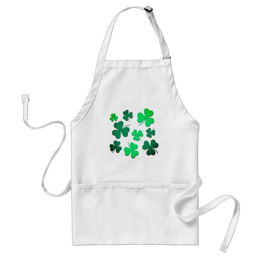 Clover Shamrock Irish Green Spring St Patricks Day Standaard Schort (Voorkant)