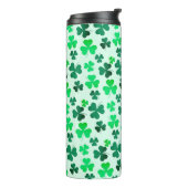 Clover Shamrock Irish Green Spring St Patricks Day Thermosbeker (Gedraaid links)