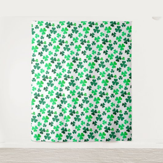 Clover Shamrock Irish Green Spring St Patricks Day Wandkleed (Voorkant)