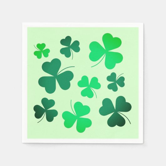 Clover Shamrock Irish Spring Green St Patricks Day Servet (Voorkant)