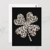 Clover Shamrock Leopard Spots St. Patrick's Day Briefkaart (Voorkant / Achterkant)