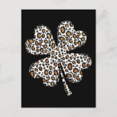 Clover Shamrock Leopard Spots St. Patrick's Day Briefkaart (Voorkant)