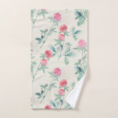 Clover, shamrock op beige. bad handdoek (Handdoek)