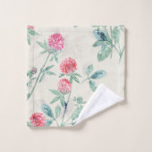 Clover, shamrock op beige. bad handdoek (Wasdoekje)